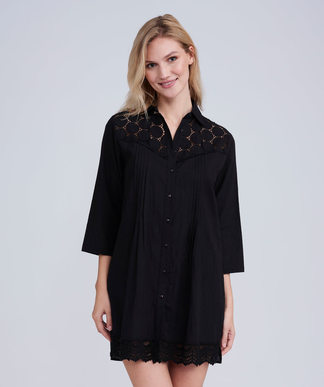 Rochelle Beach Shirt - Black - jqwholesale.com