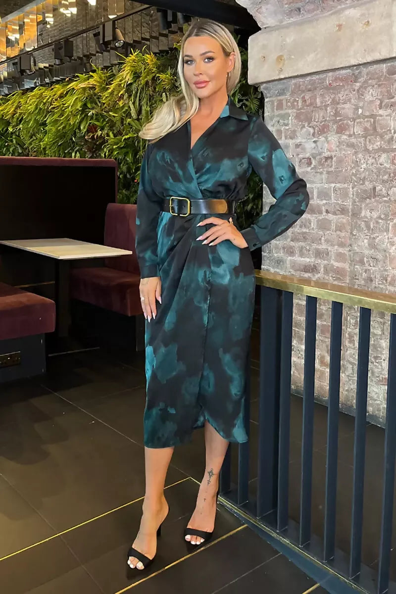 1753103342_Teal-And-Black-Smudge-Print-Belted-Wrap-Midi-Shirt-Dress-1_800x