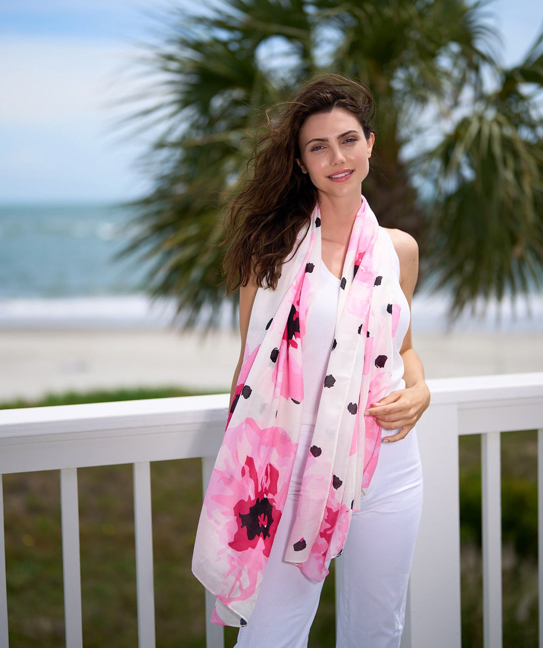 Safia Scarf - Black/White - jqwholesale.com
