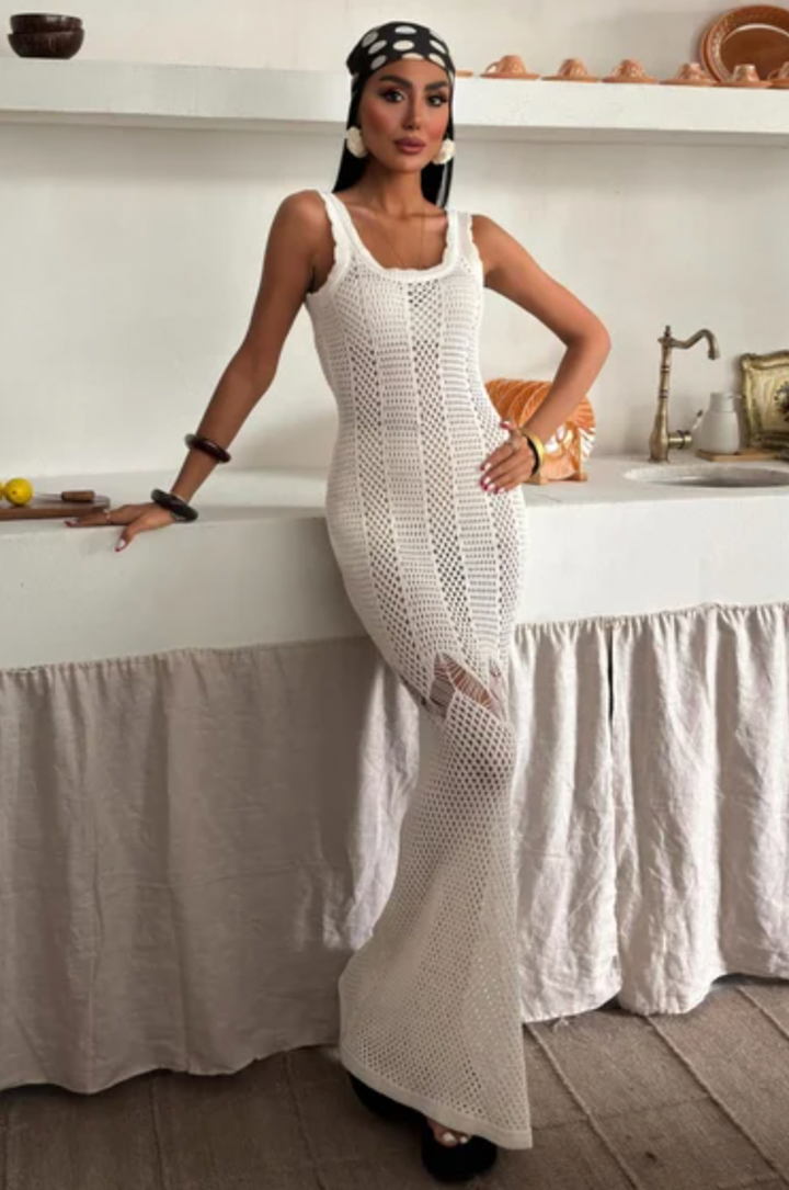 Sleeveless Maxi Knitted Dress 2762