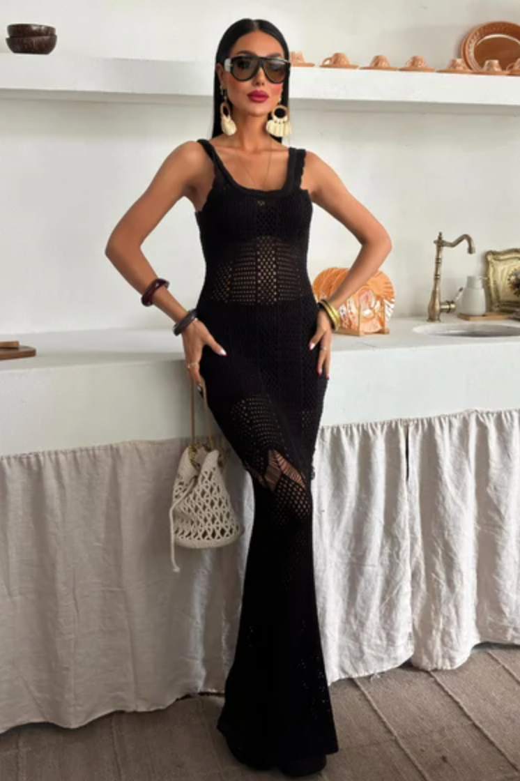 Sleeveless Maxi Knitted Dress 2762