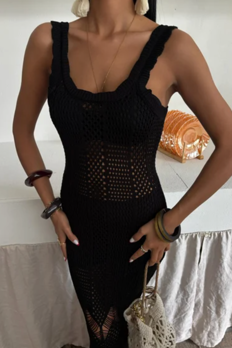 Sleeveless Maxi Knitted Dress 2762