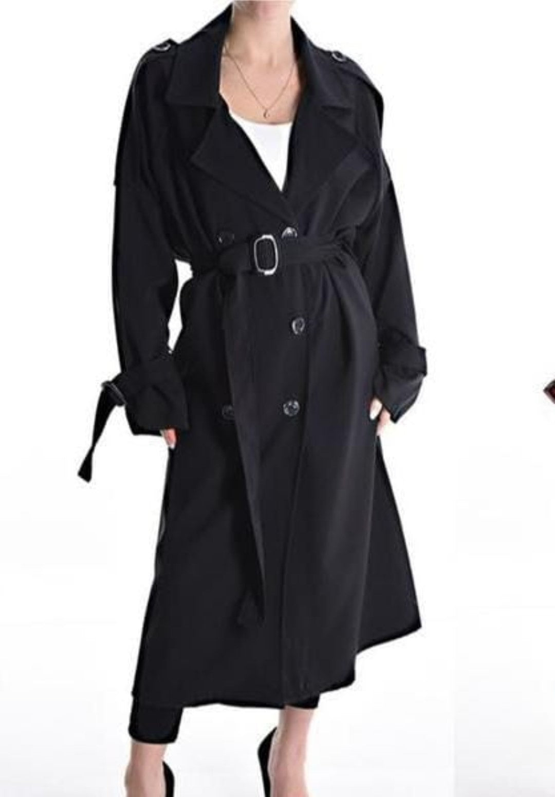 (2P.PACK) Trench 6 Button Coat - jqwholesale.com
