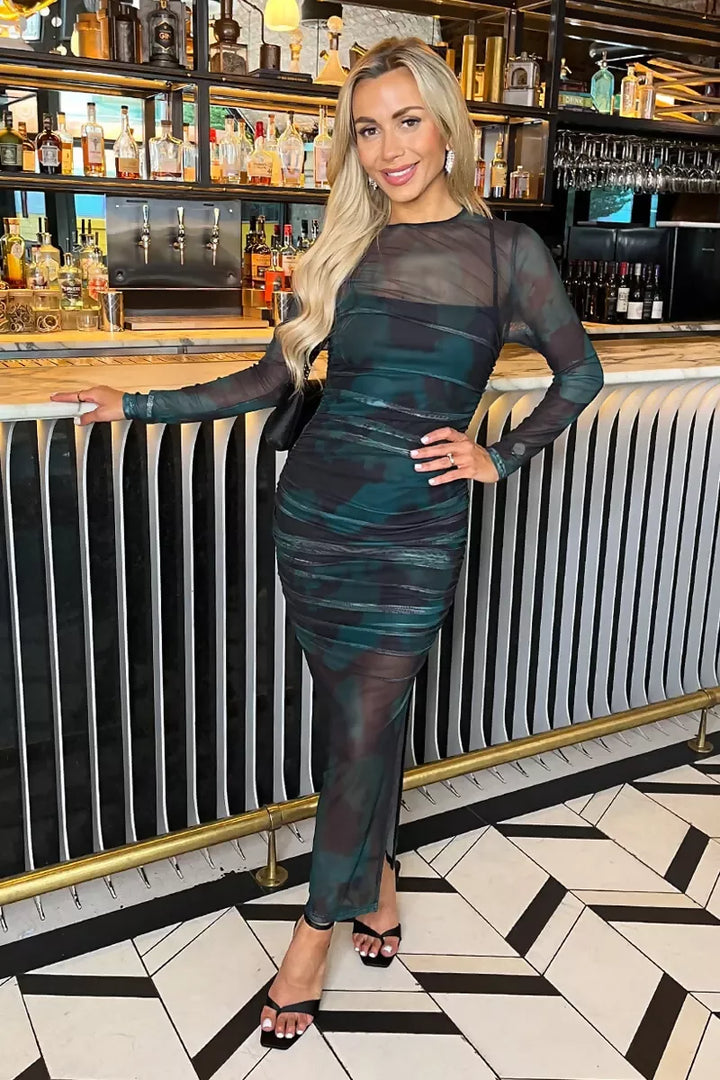 1752580037_Teal-And-Black-Smudge-Print-Mesh-Overlay-Long-Sleeve-Midi-Dress-1_800x