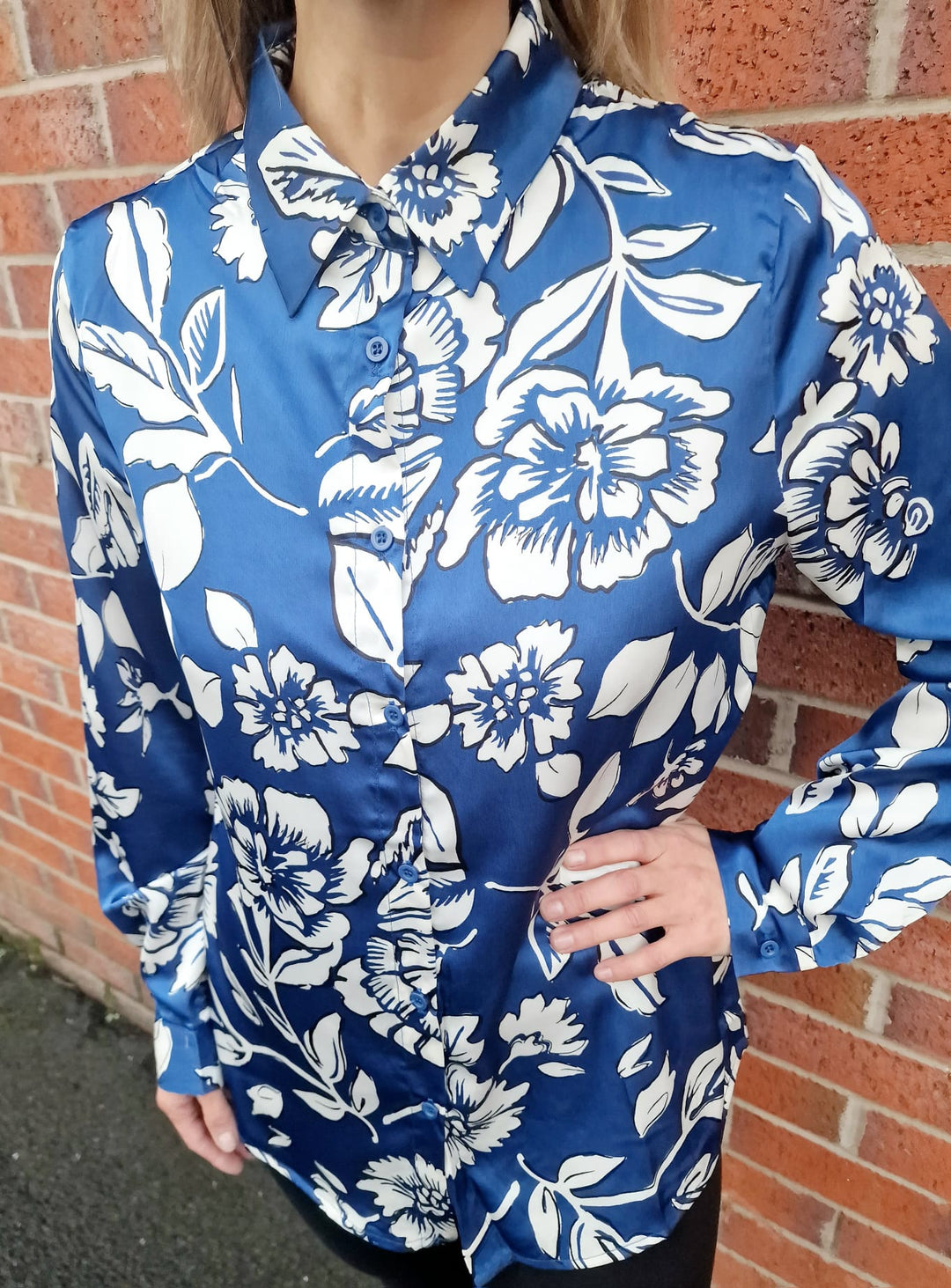 (4P.PACK) Ela Floral Sateen Shirt - jqwholesale.com