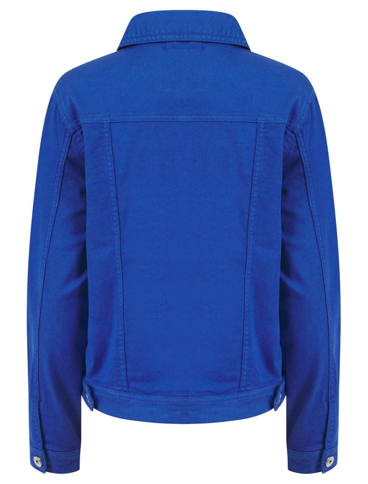 (7P.PACK) Royal Blue Denim Cotton Stretch Jacket - jqwholesale.com
