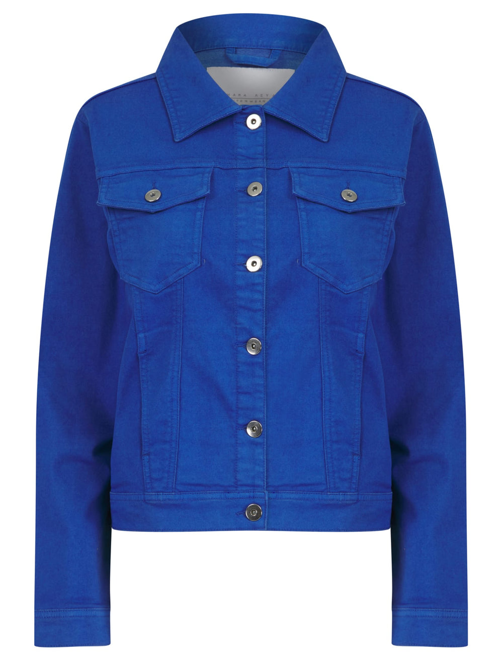 (7P.PACK) Royal Blue Denim Cotton Stretch Jacket - jqwholesale.com