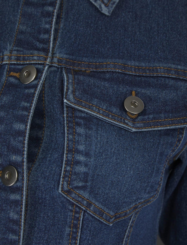 Mid Blue Wash Cotton Stretch Jacket (7P.PACK) - jqwholesale.com