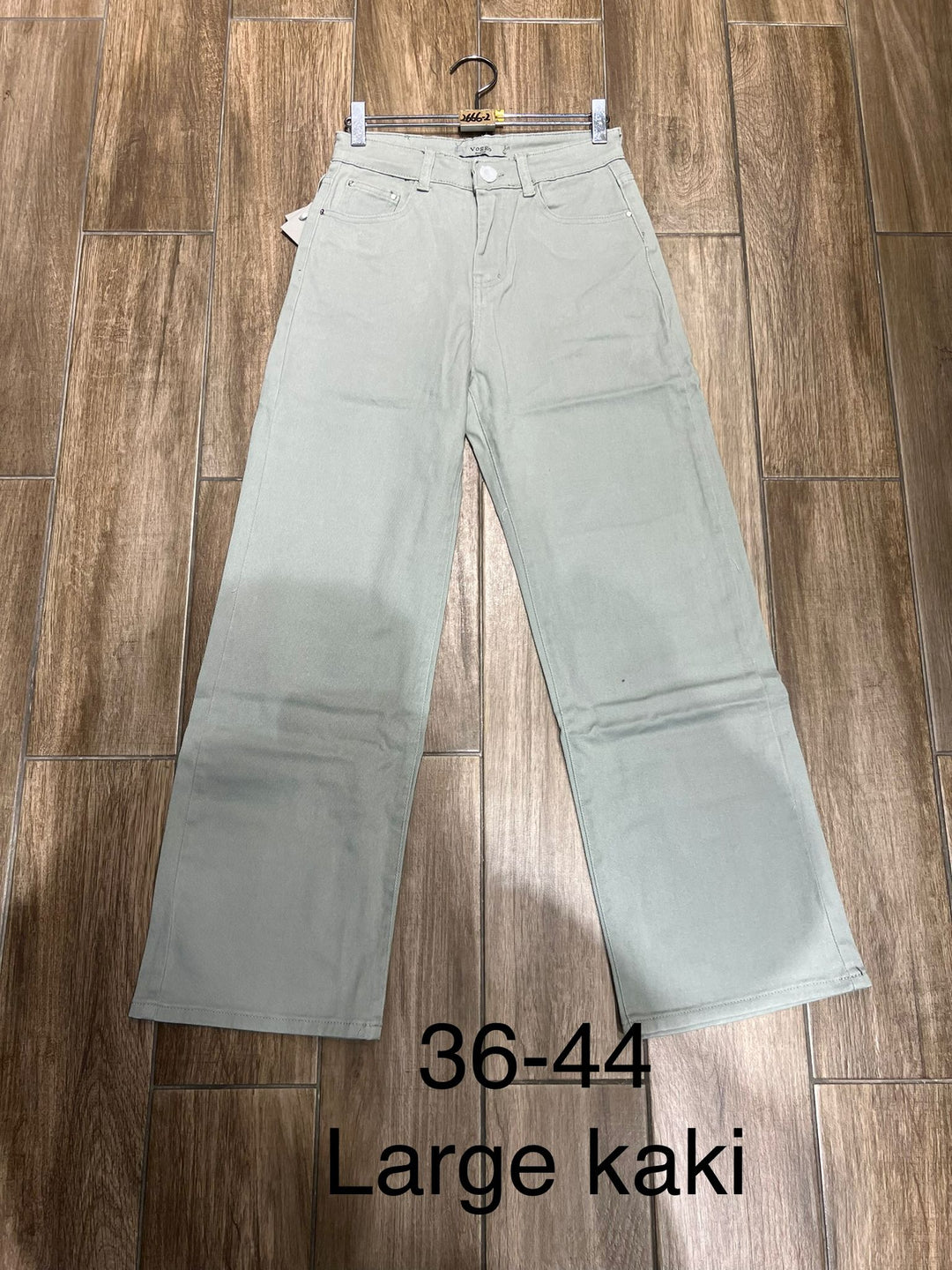 (5P.PACK) Khaki Wide Leg Bootcut Voggo Denim Stretch Jeans - jqwholesale.com