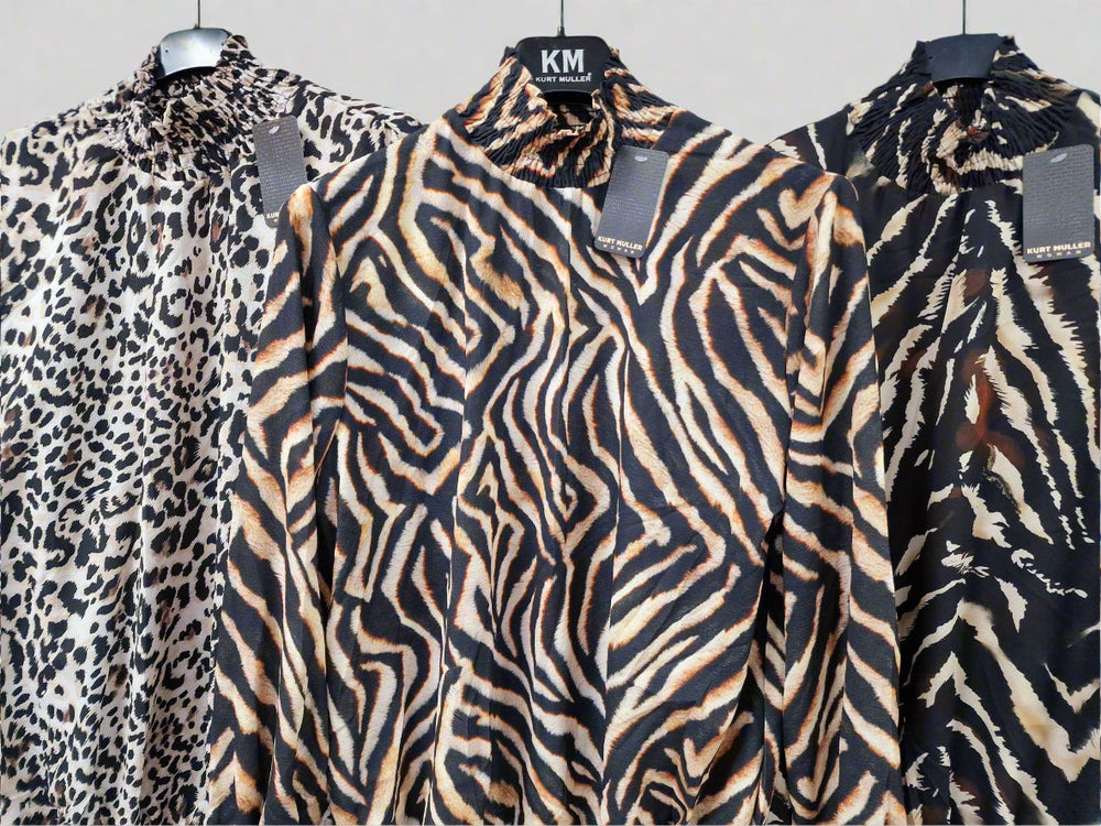 Animal High Neck Blouse - jqwholesale.com
