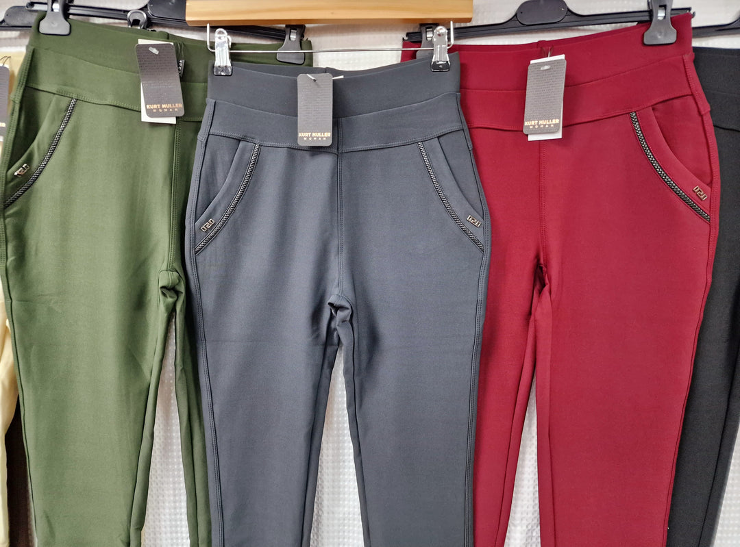 (5P. PACK) Stretch 2 Pocket Detail Trousers - jqwholesale.com