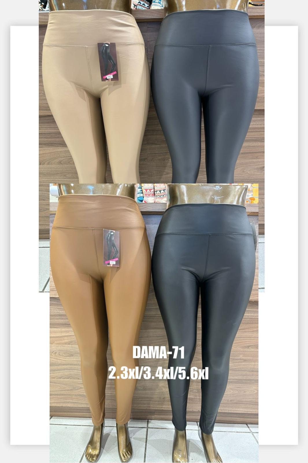 (3P.PACK) PLUS SIZE Leather Look High Waisted Leggings - jqwholesale.com