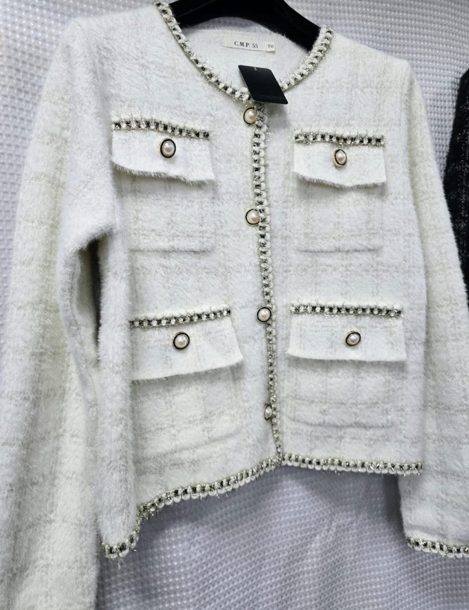 (2P.PACK) Pearl Button 4 Pocket Cardigan - jqwholesale.com