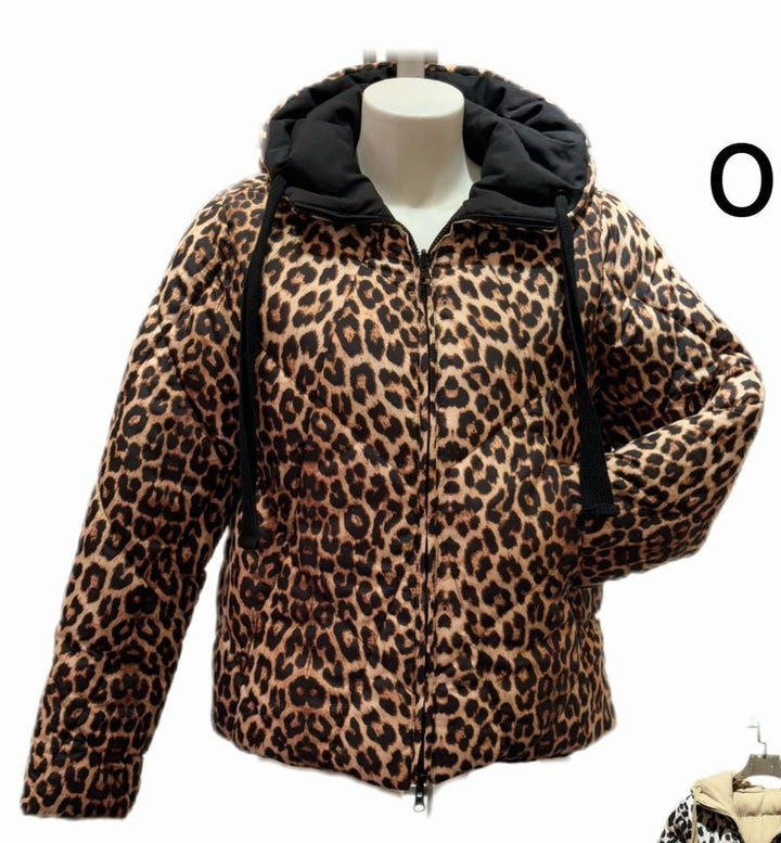 (4P.PACK) Reversible Jacket Leopard Print Hoody - jqwholesale.com