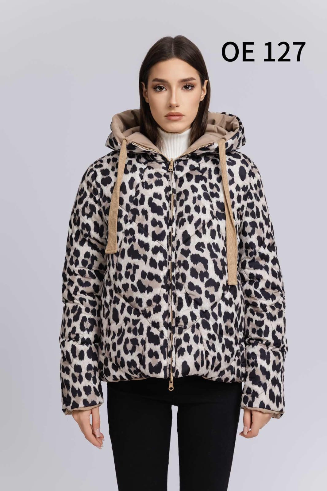 (4P.PACK) Reversible Jacket Leopard Print Hoody - jqwholesale.com