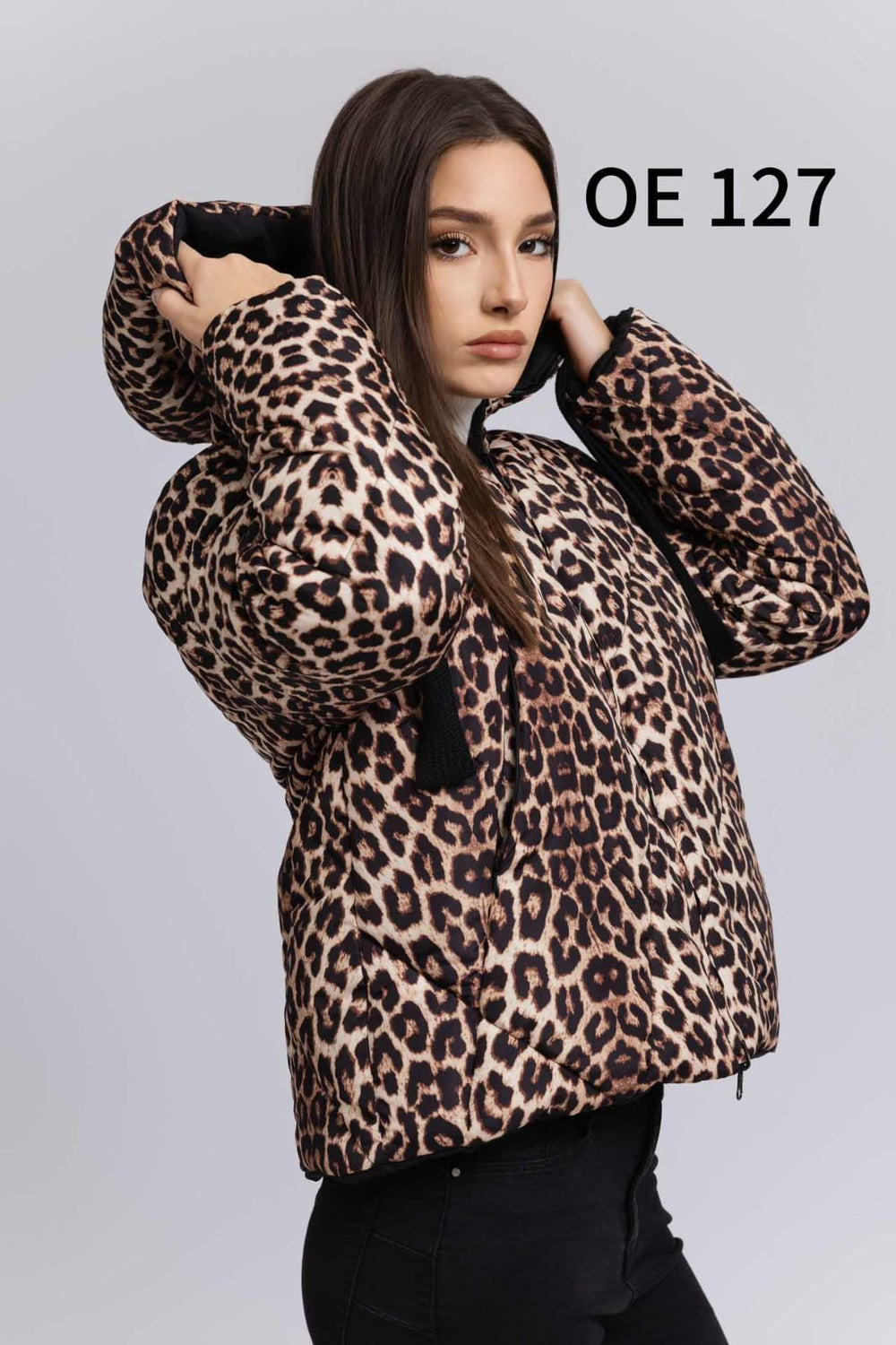 (4P.PACK) Reversible Jacket Leopard Print Hoody - jqwholesale.com