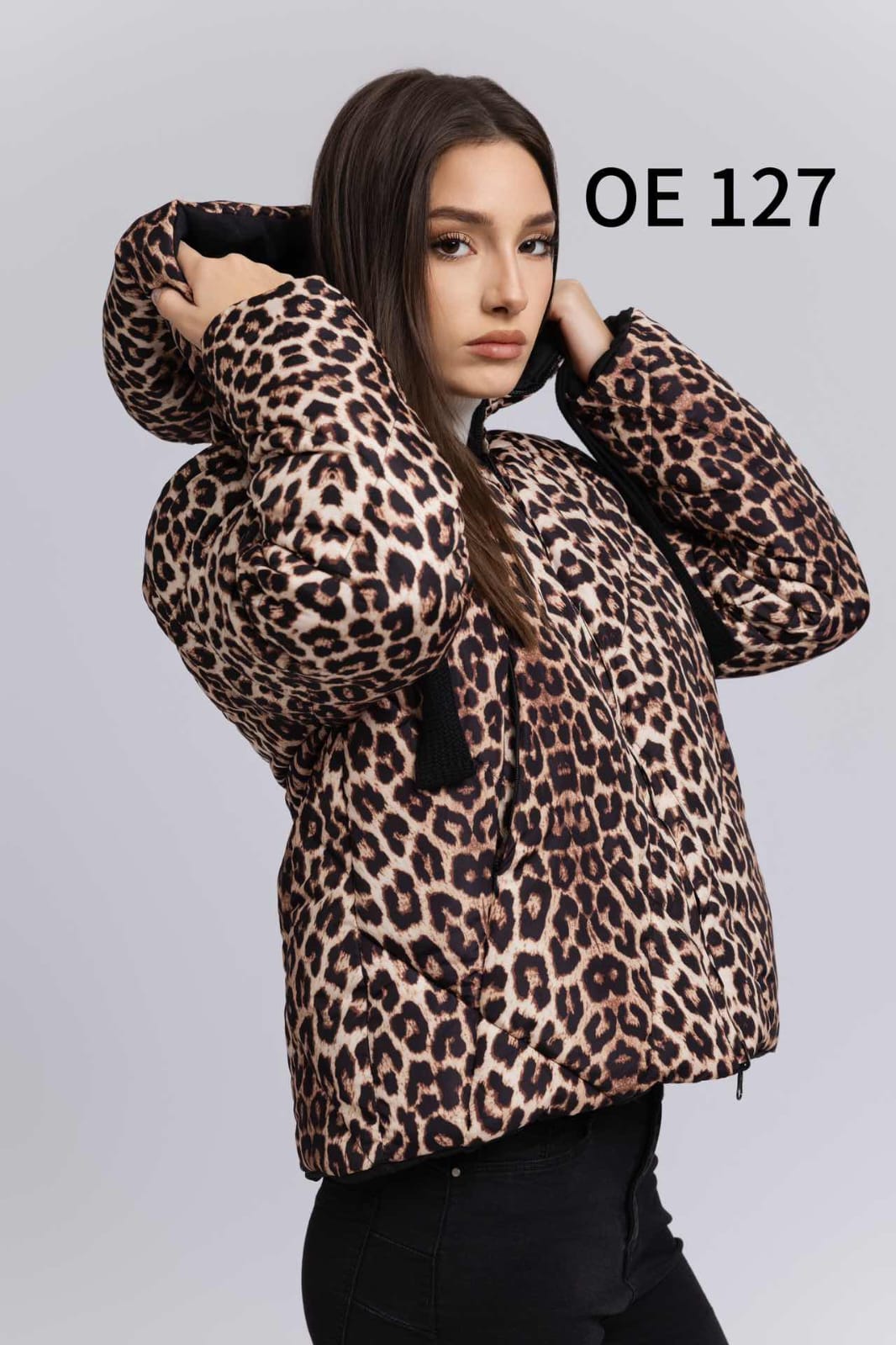 (4P.PACK) Reversible Jacket Leopard Print Hoody - jqwholesale.com