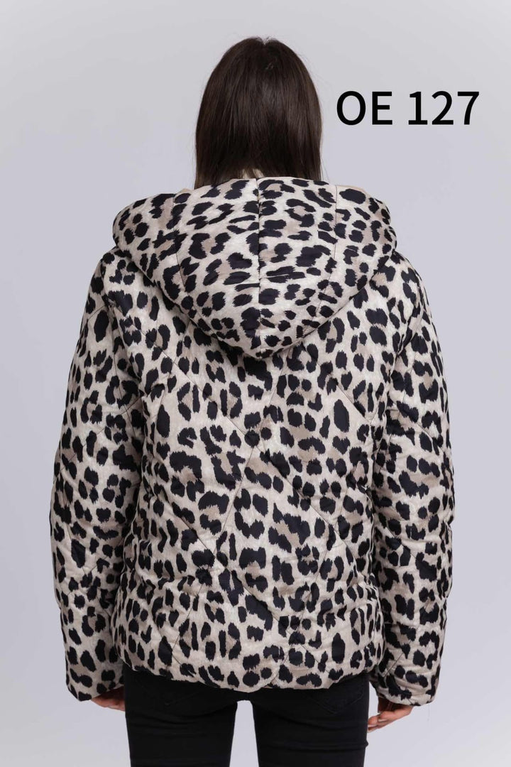(4P.PACK) Reversible Jacket Leopard Print Hoody - jqwholesale.com