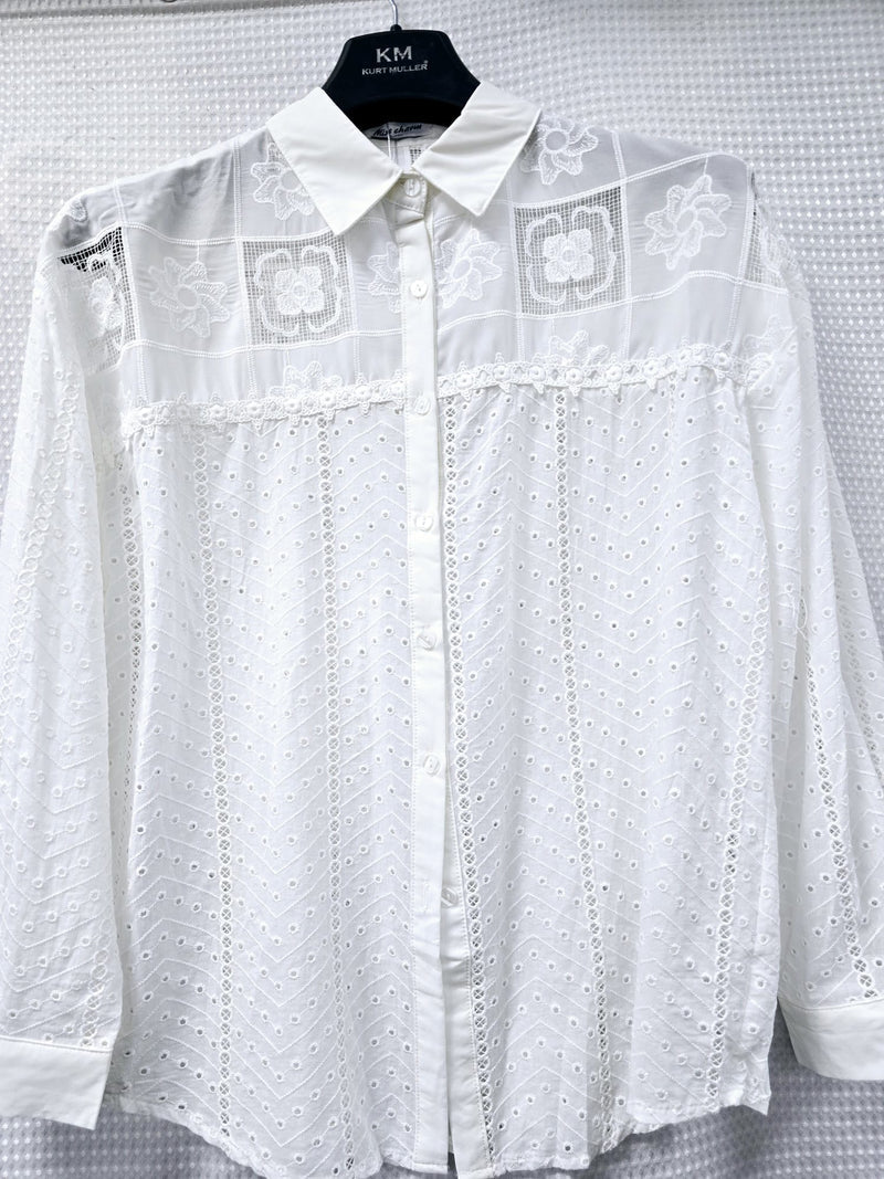 Embroidery Anglais Cotton Shirt - jqwholesale.com