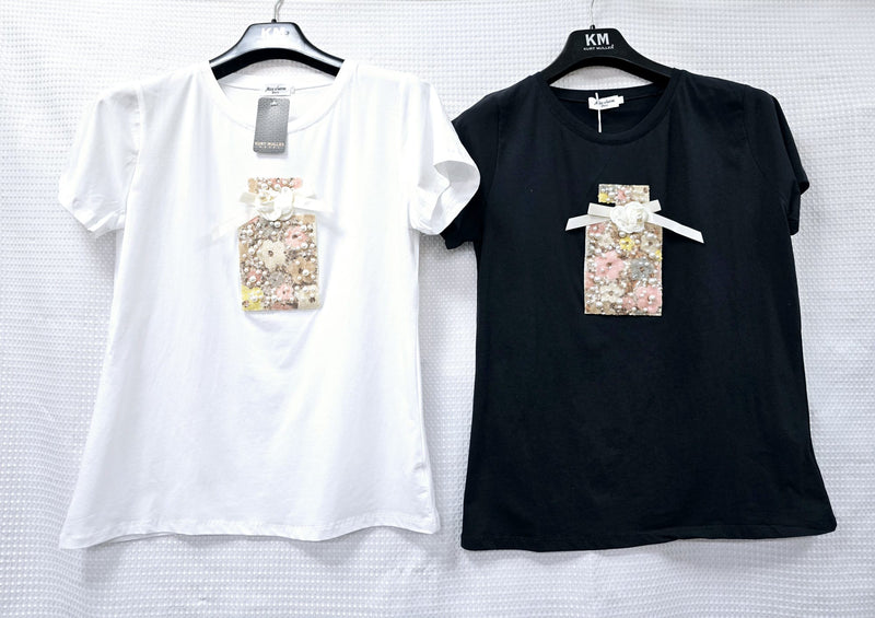(2P.PACK) Pearl EDT Emb Cotton Top - jqwholesale.com
