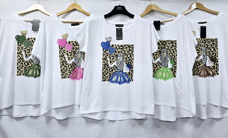 Leopard Lady Cotton T-Shirt Top - jqwholesale.com