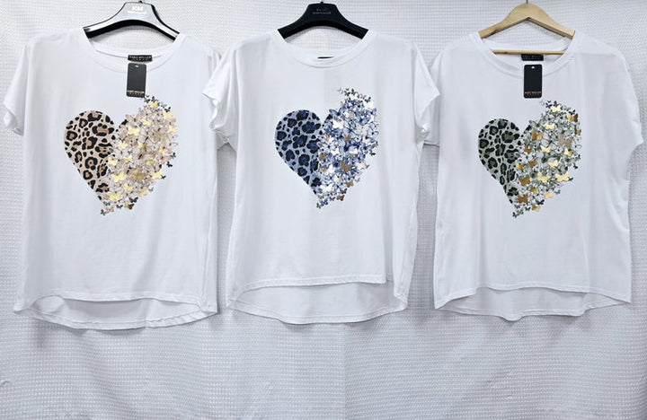 Leopard Butterfly Cotton T-Shirt Top - jqwholesale.com