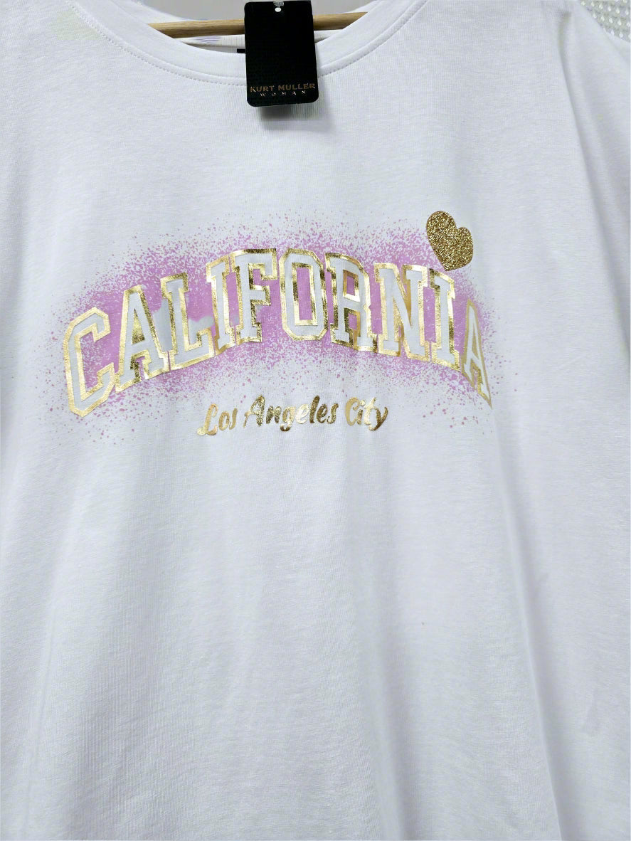 California Slogan Cotton T-Shirt Top - jqwholesale.com