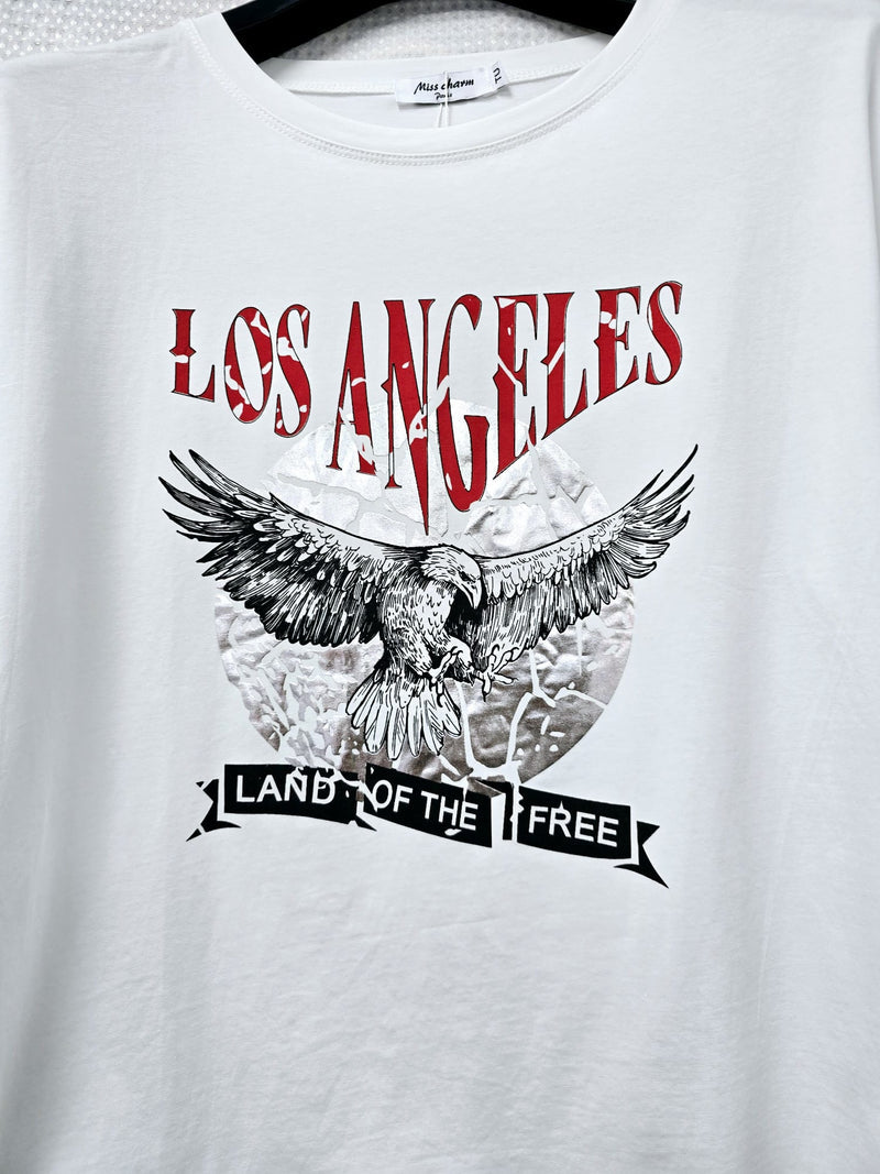 (2P.PACK) Vintage LA Cotton Top T-shirt - jqwholesale.com