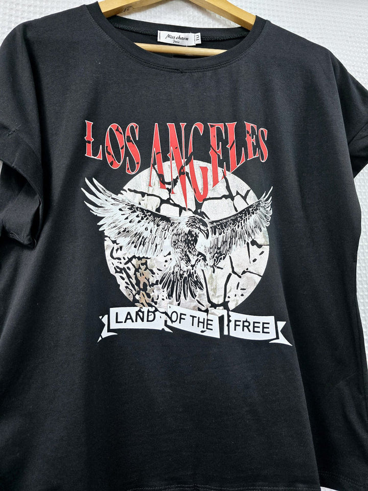 (2P.PACK) Vintage LA Cotton Top T-shirt - jqwholesale.com