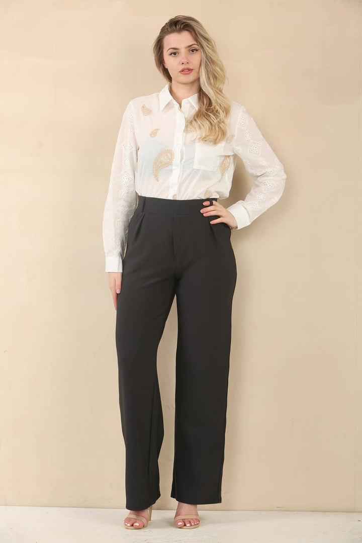 Paisley Embroidered Anglais Cotton Shirt - jqwholesale.com