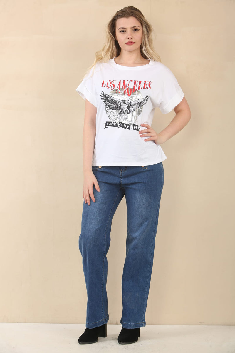 (2P.PACK) Vintage LA Cotton Top T-shirt - jqwholesale.com
