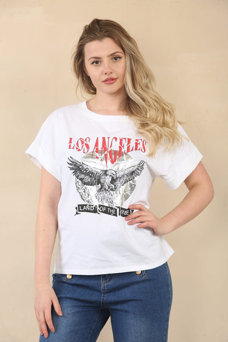 (2P.PACK) Vintage LA Cotton Top T-shirt - jqwholesale.com