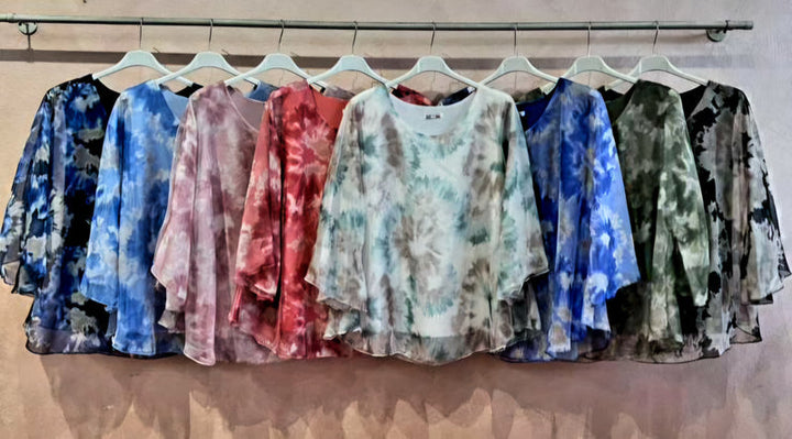Tye Dye Silky Blouse - jqwholesale.com