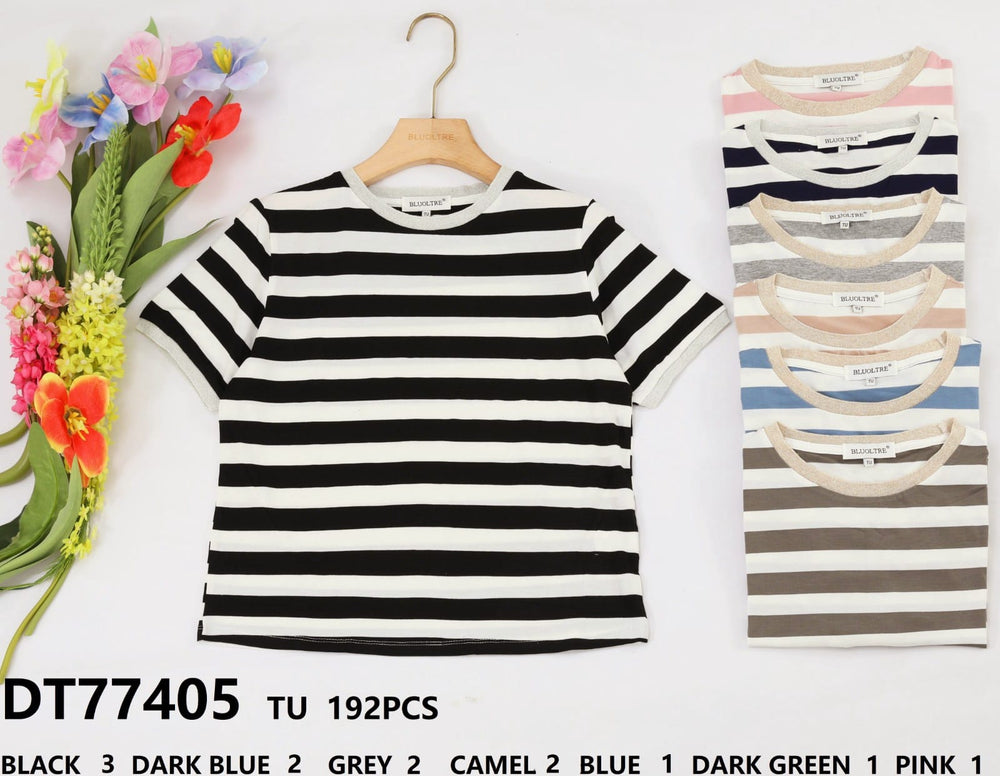 Classic Striped T-shirt - jqwholesale.com