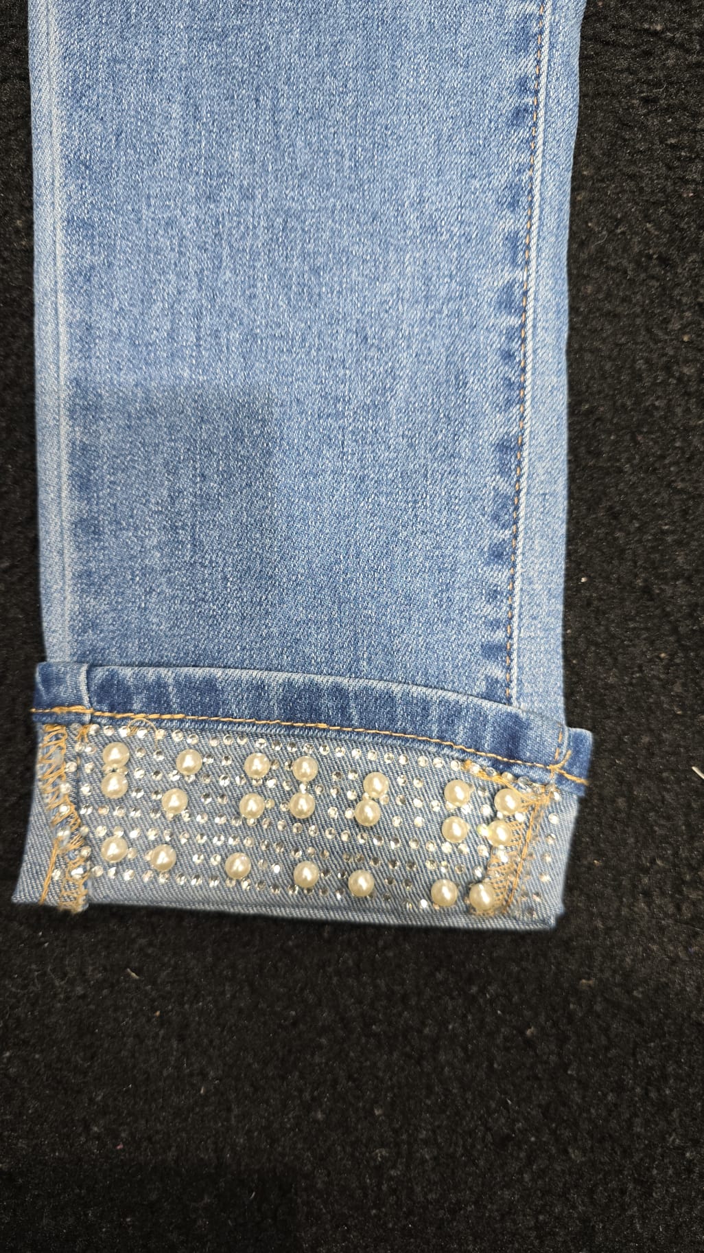 Pearl Turn Up Stretch Jeans (5P.PACK: UK8-16) - jqwholesale.com