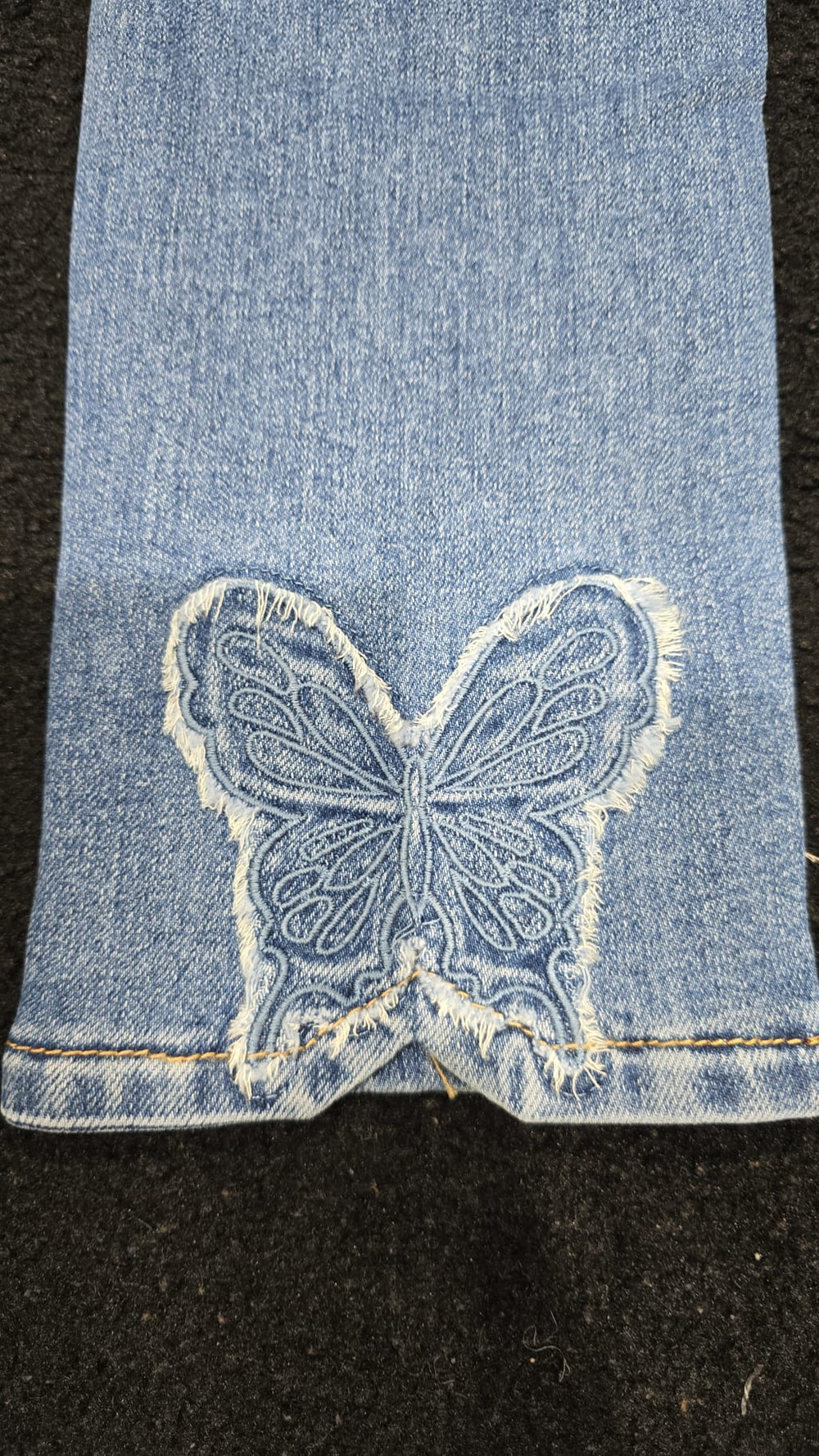Vintage Butterfly Embellished Stretch Jeans (5P.PACK: UK8-16) - jqwholesale.com
