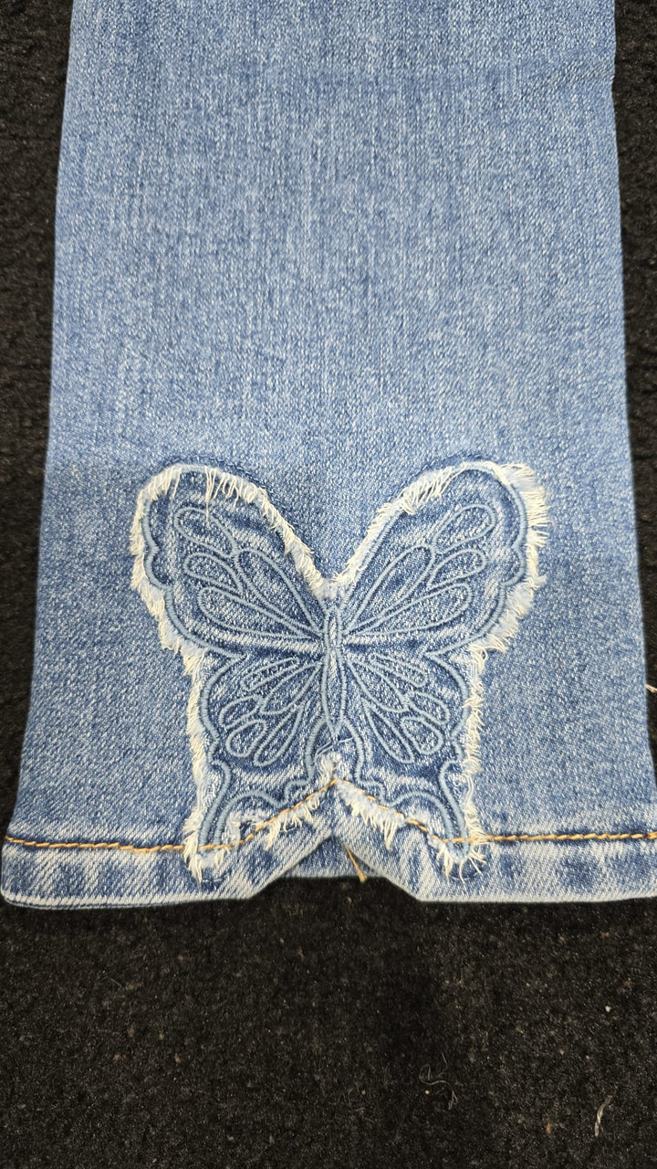 Vintage Butterfly Embellished Stretch Jeans (5P.PACK: UK8-16) - jqwholesale.com