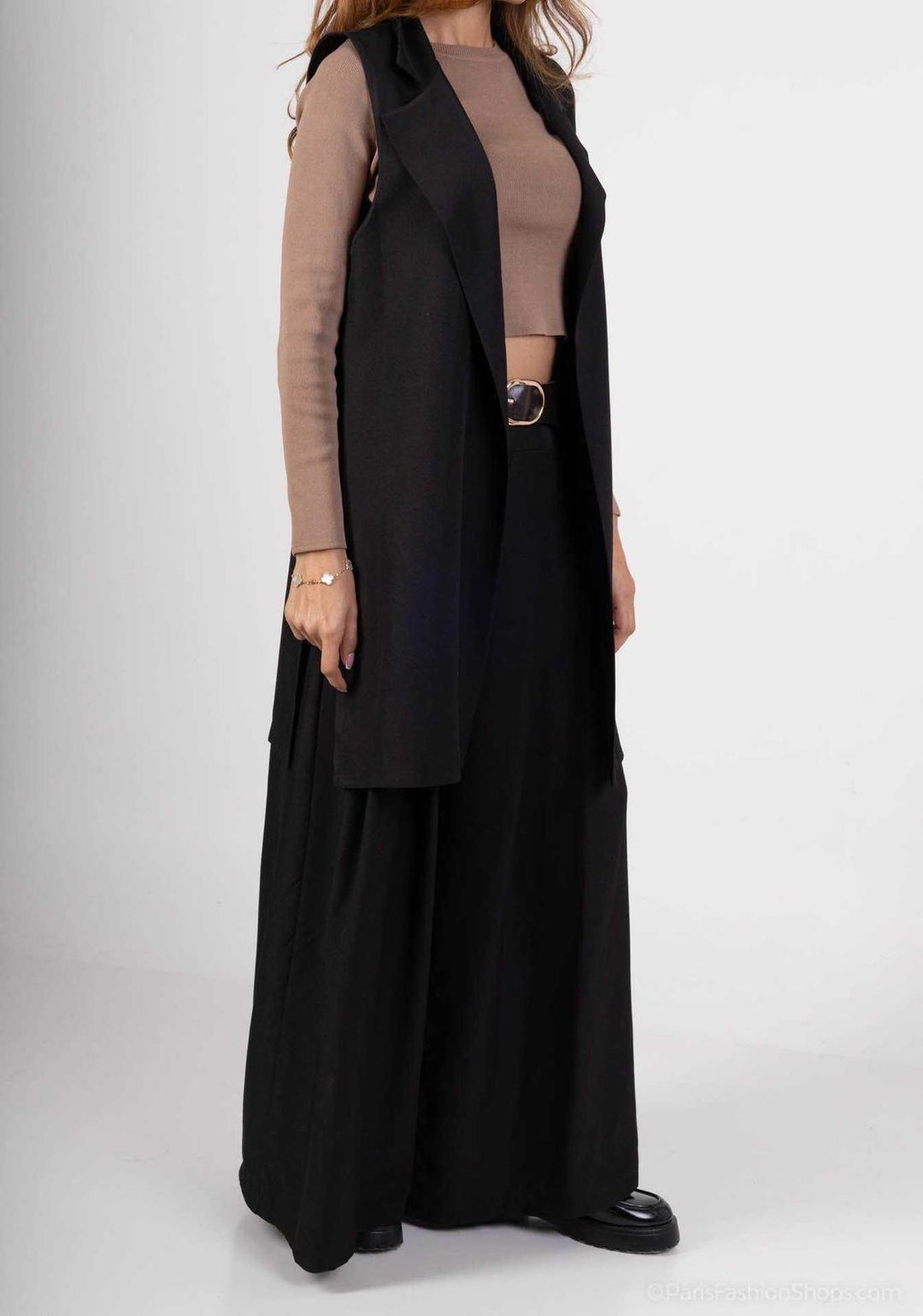 Zra Classy Plain 3/4 Gilet Waistcoat – One Size (UK 8-16) - jqwholesale.com