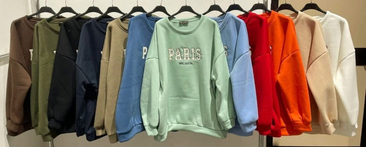 Paris Cotton Sweatshirt Top – One Size (UK 10-20) - jqwholesale.com