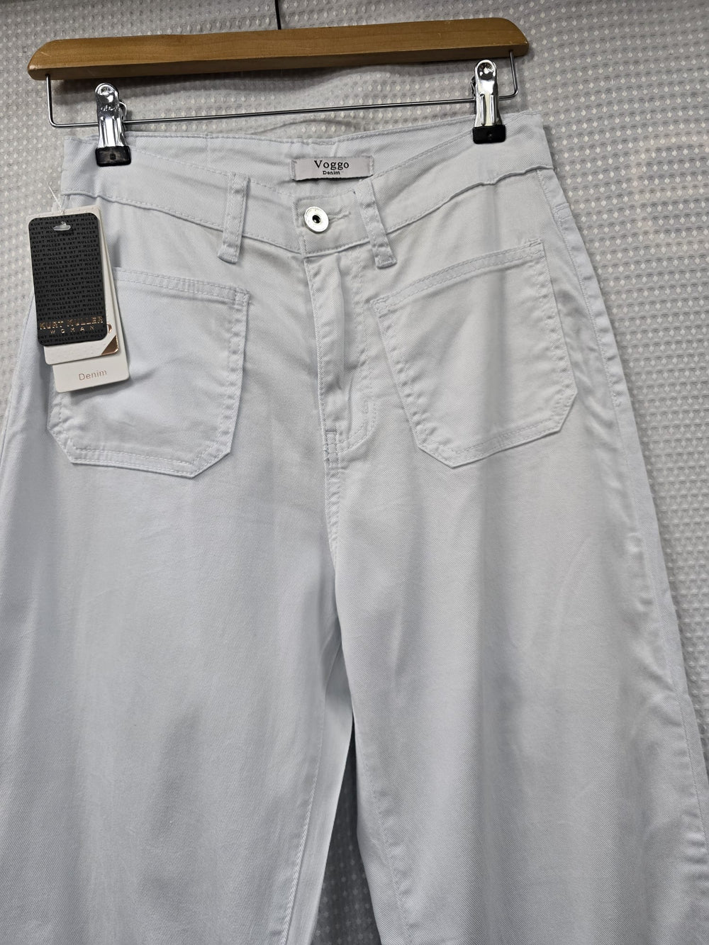 White 2 Front Pocket Wide Leg Stretch Jeans (5P.PACK: 8/10/12/14/16) - jqwholesale.com