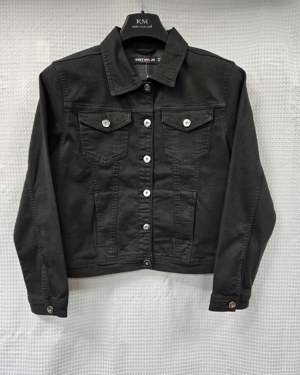 Black Denim Cotton Stretch Jacket (6P.PACK) - jqwholesale.com