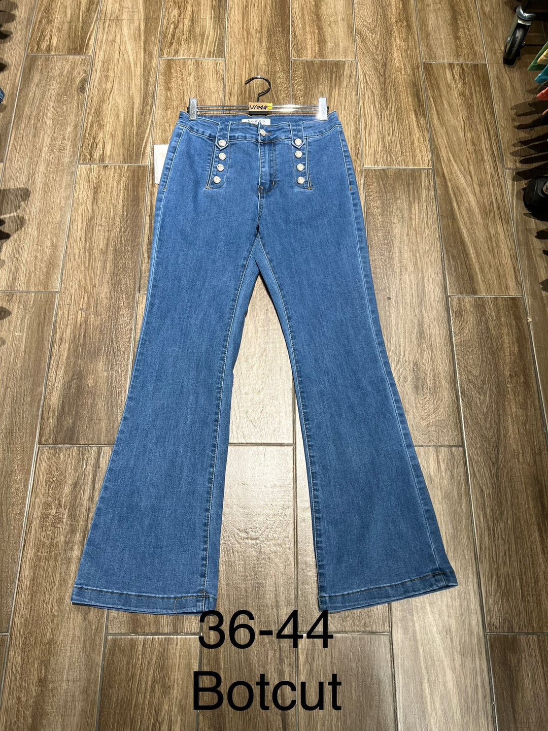 Silver Button Bootcut Voggo Jeans (5P.PACK) - jqwholesale.com