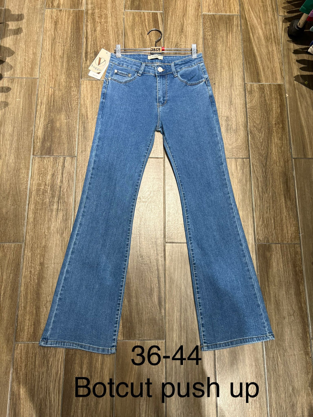 Plain Bootcut Push Up Stone Wash Voggo Jeans (5P.PACK) - jqwholesale.com