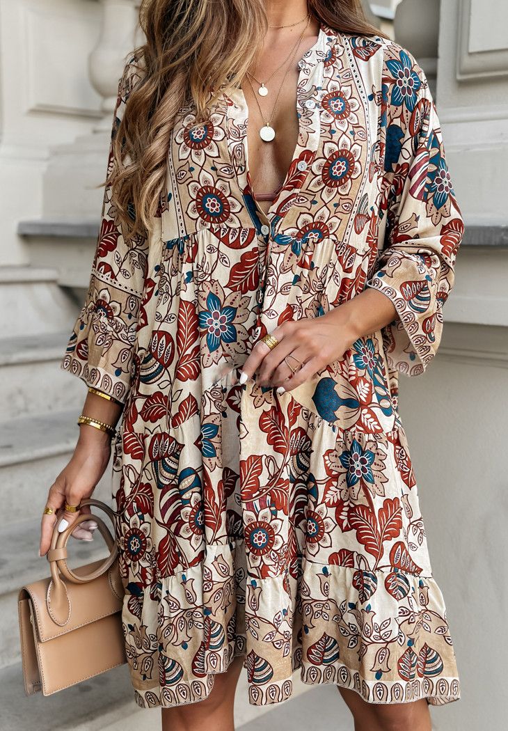 Coco Paisley Smock Tunic Dress (2P.PACK - ONE SIZE) - jqwholesale.com