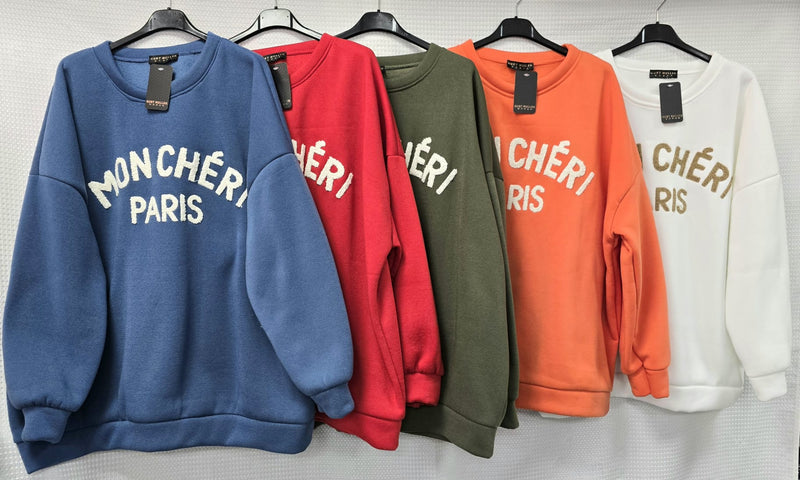 Mon Cheri Paris Cotton Sweat Top - jqwholesale.com