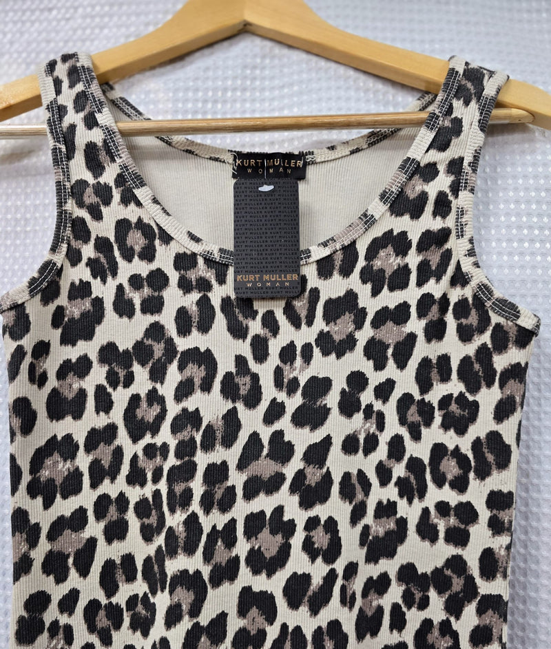 Leopard Cotton Ribbed Vest (2P.PACK)