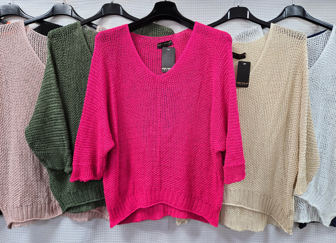 V High Low Mesh Knit - jqwholesale.com