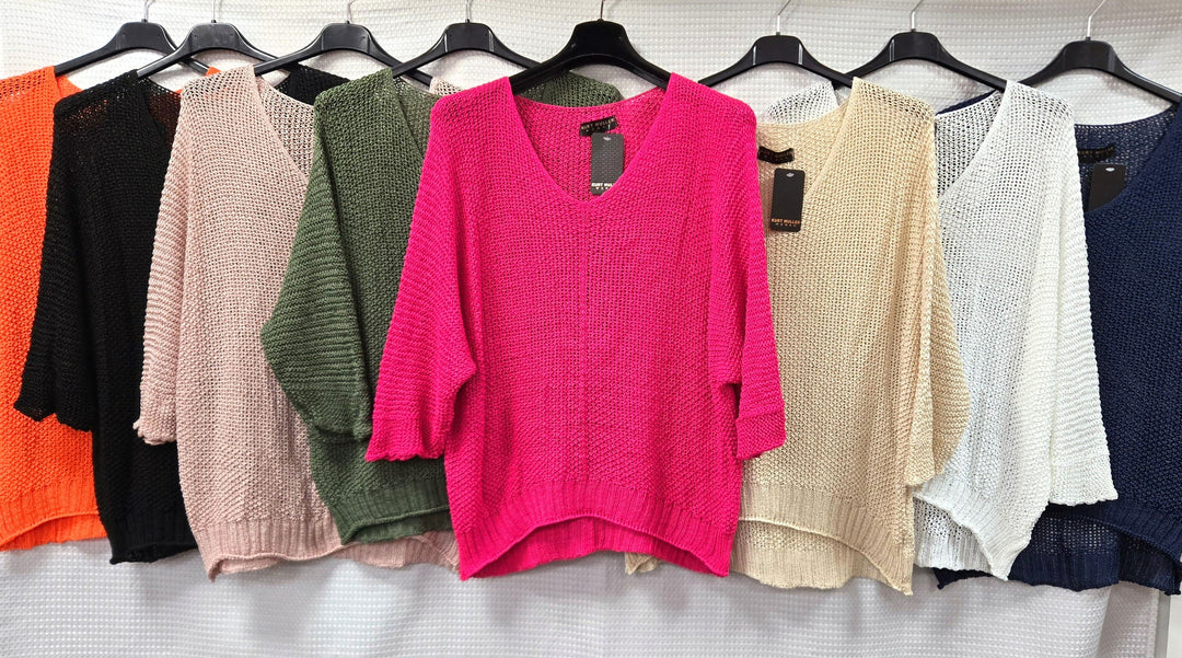 V High Low Mesh Knit - jqwholesale.com