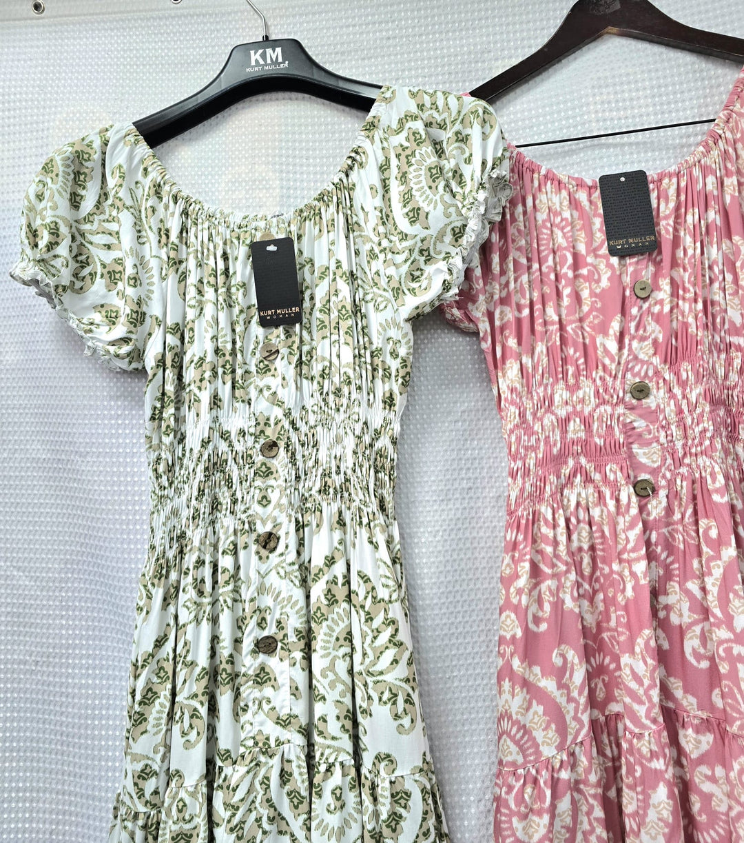 Paisley Print Bardot Midi Dress (2P.PACK) - jqwholesale.com