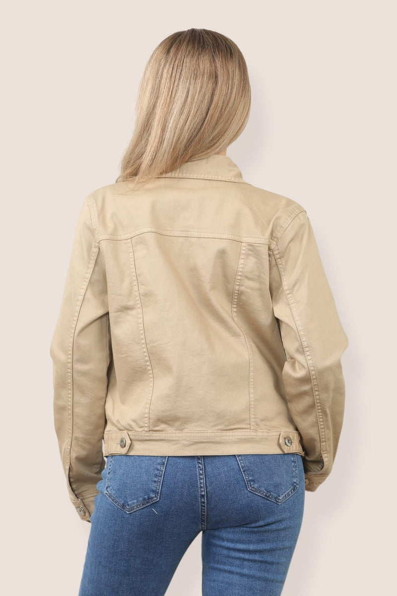Mocha Brown Washed Denim Cotton Stretch Jacket (7P. PACK) - jqwholesale.com